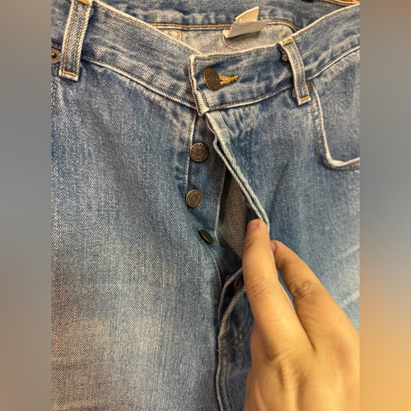 Vintage Y2K Abercrombie & Fitch 1892 button fly worn denim sz 36x32 made in USA - Picture 6 of 13